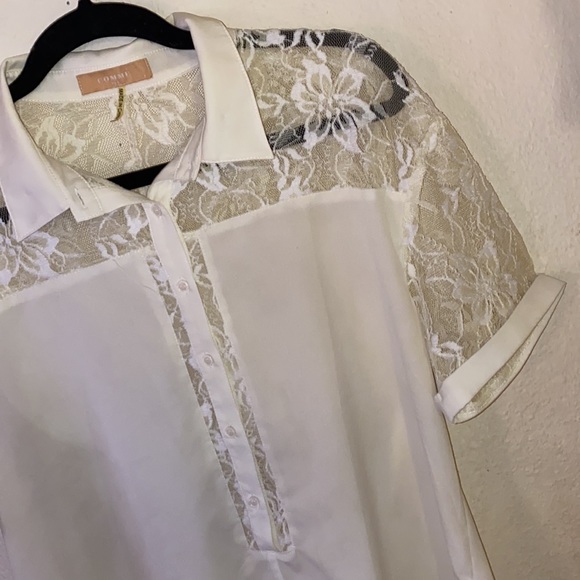 Comme USA lace button down blouse - Picture 4 of 11